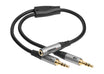 celexon 2x 3,5mm Stereo Klinke auf 3,5mm Stereo Klinke M/F Audioadapter 0,25m - Professional Line