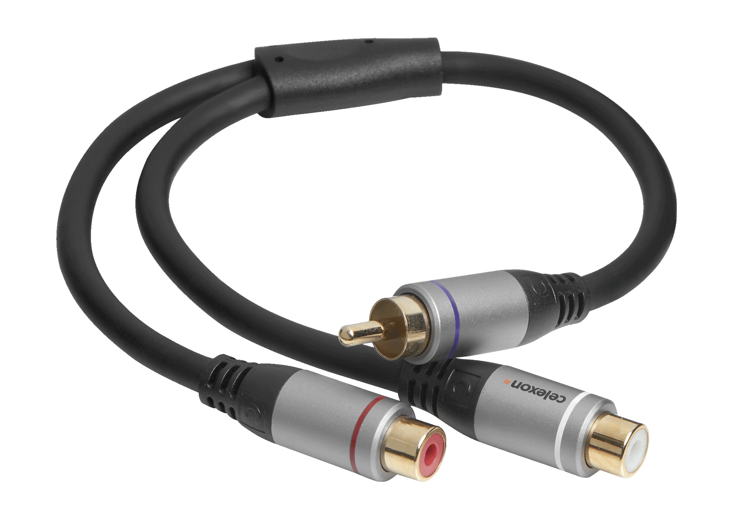 celexon Cinch auf 2x Cinch M/F Audioadapter 0,25m- Professional Line