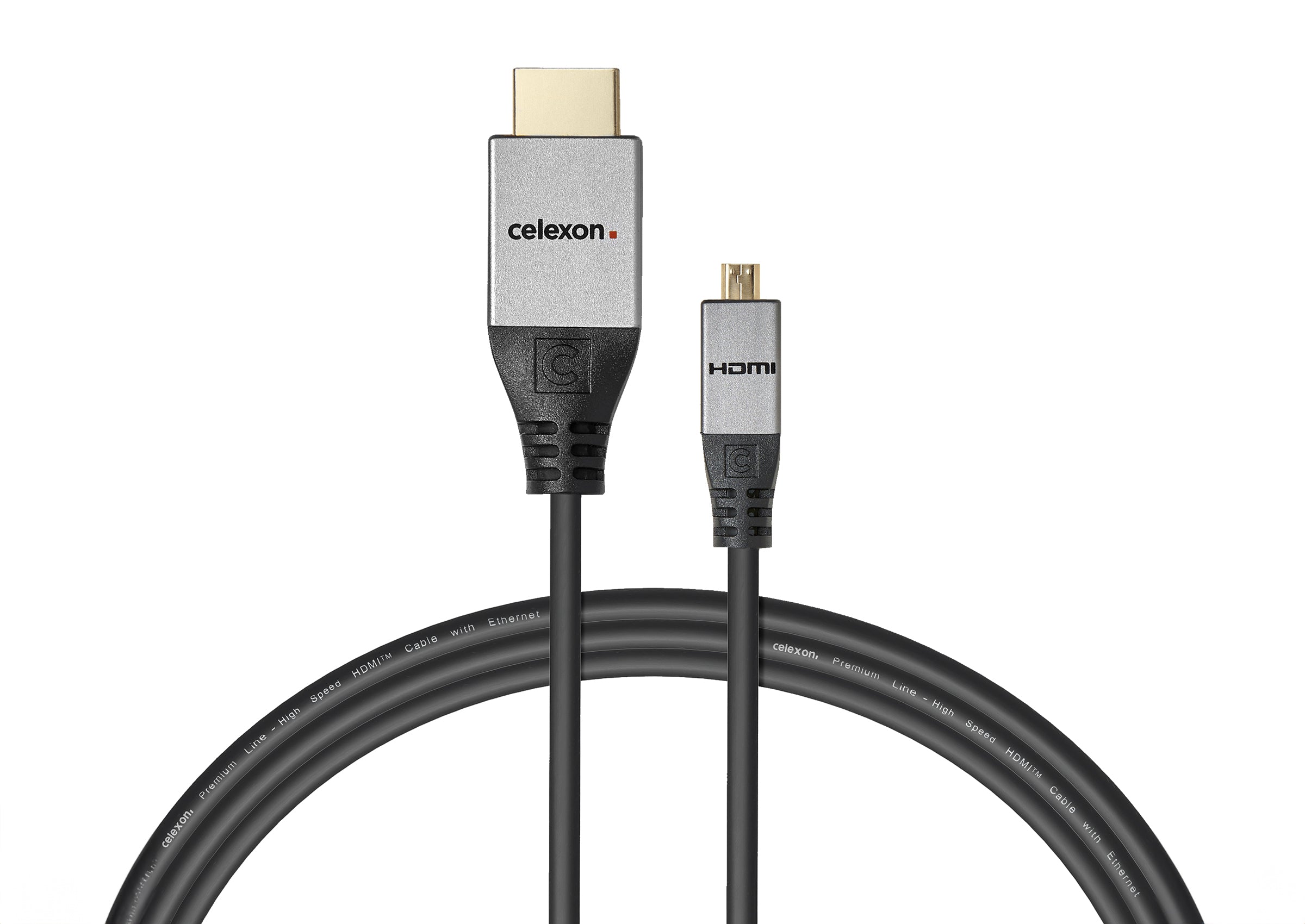 celexon HDMI auf Micro HDMI Kabel mit Ethernet - 2.0a/b 4K - Professional Line