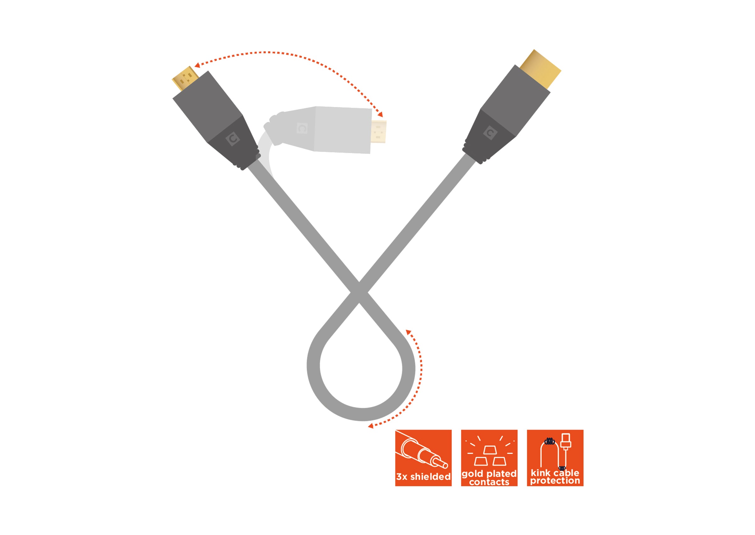 celexon HDMI auf Micro HDMI Kabel mit Ethernet - 2.0a/b 4K - Professional Line