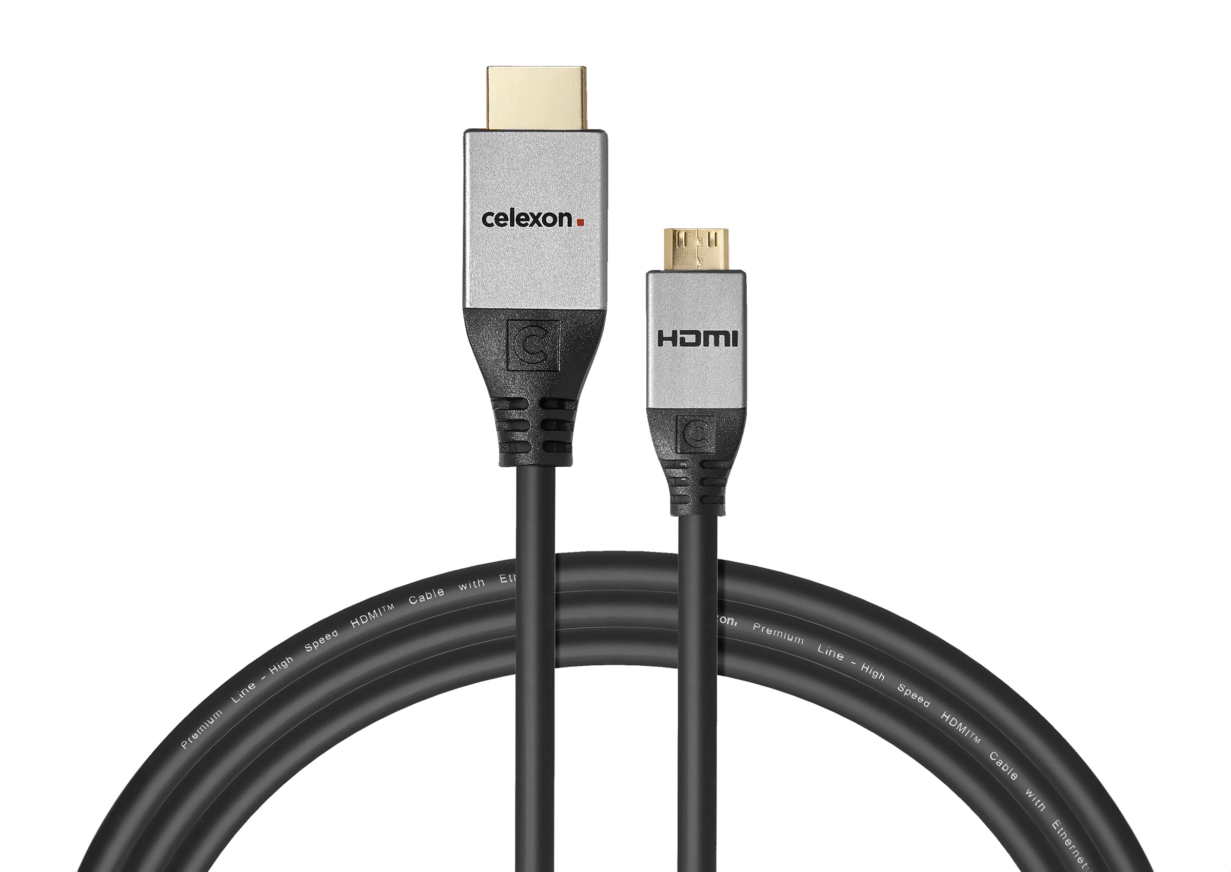 celexon HDMI auf Mini HDMI Kabel mit Ethernet - 2.0a/b 4K - Professional Line