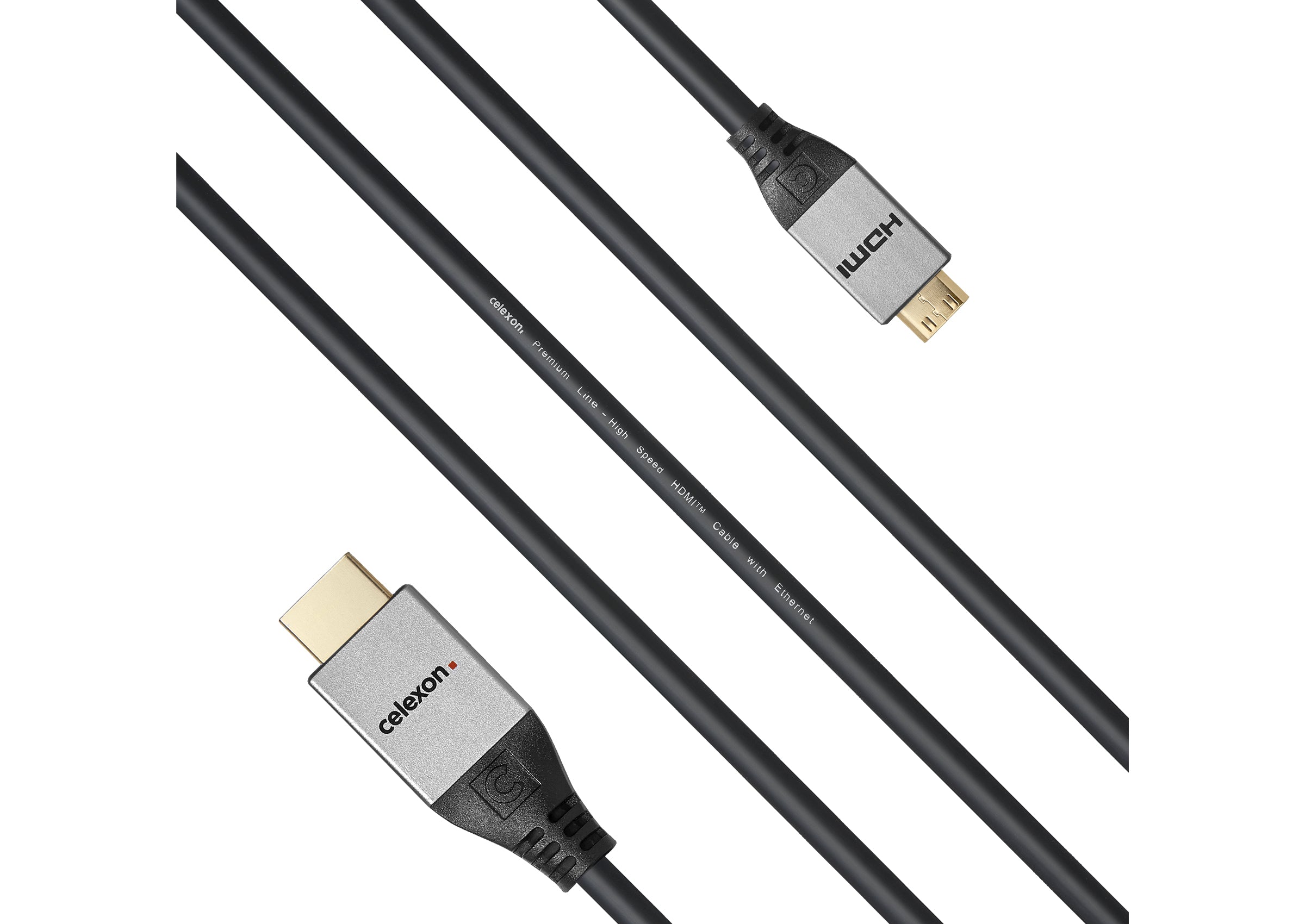 celexon HDMI auf Mini HDMI Kabel mit Ethernet - 2.0a/b 4K - Professional Line